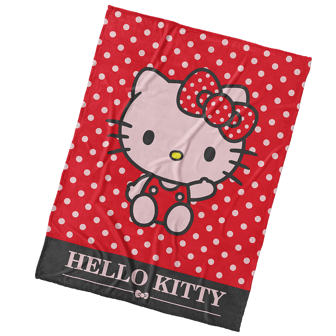 Detská deka Hello Kitty červená 150x200 cm 2. kvalita