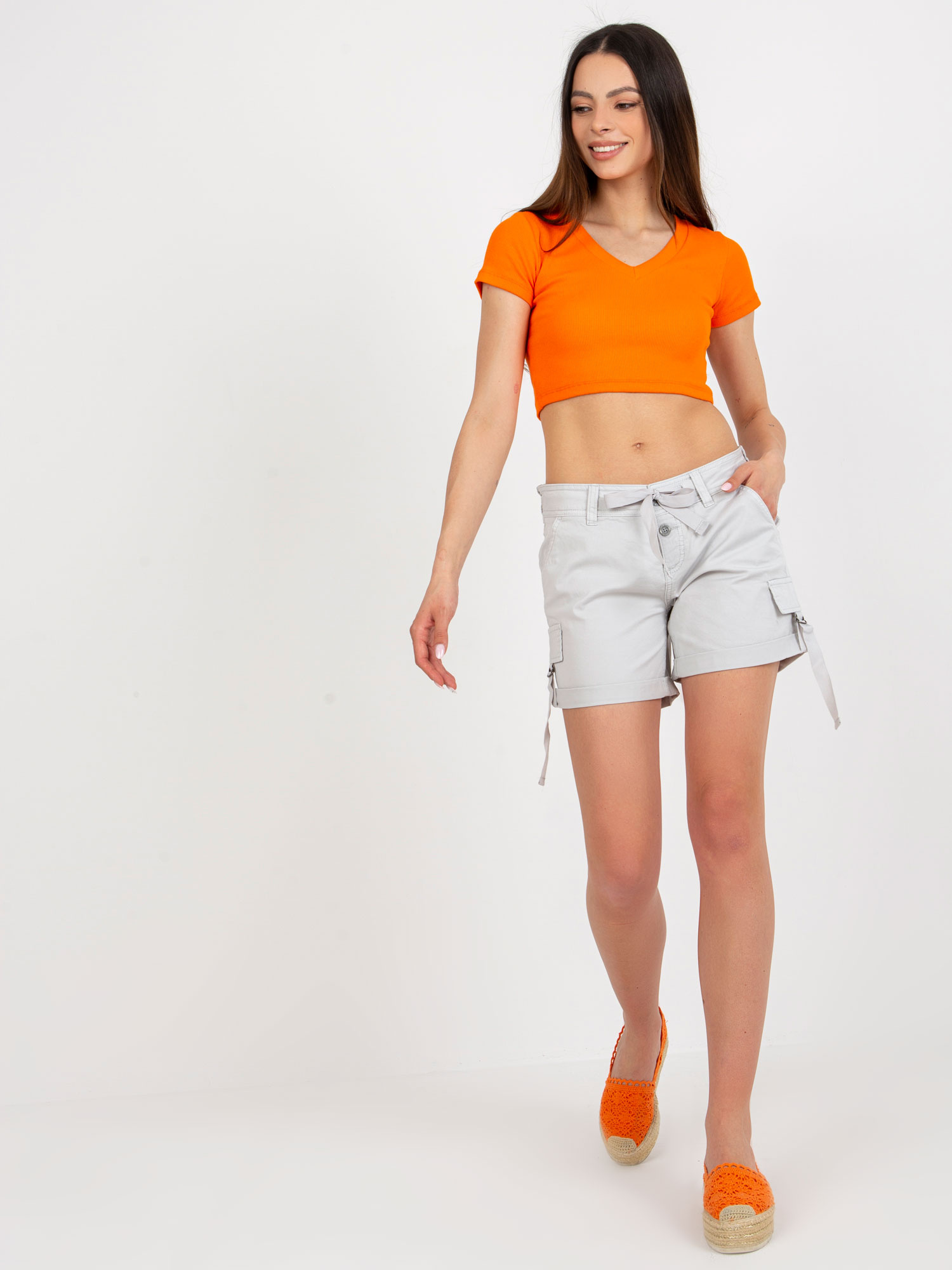 Dámske kraťasy D60530Z62009K Fresh Made Farba: Šedá - svetlo, Veľkosť: XS