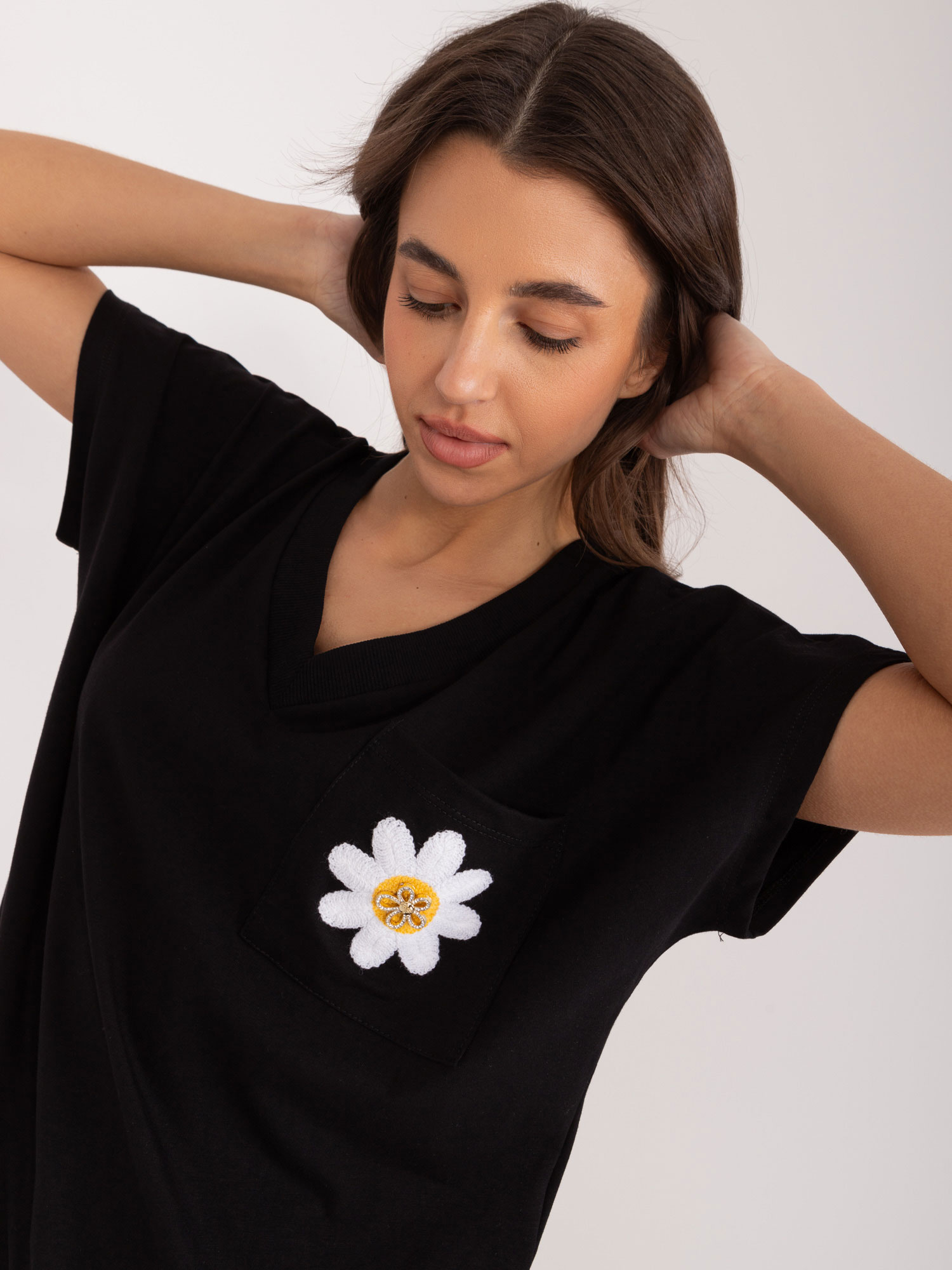 Dámske tričko -RV-BZ-9626.28 Farba: Čierna, Veľkosť: S/M