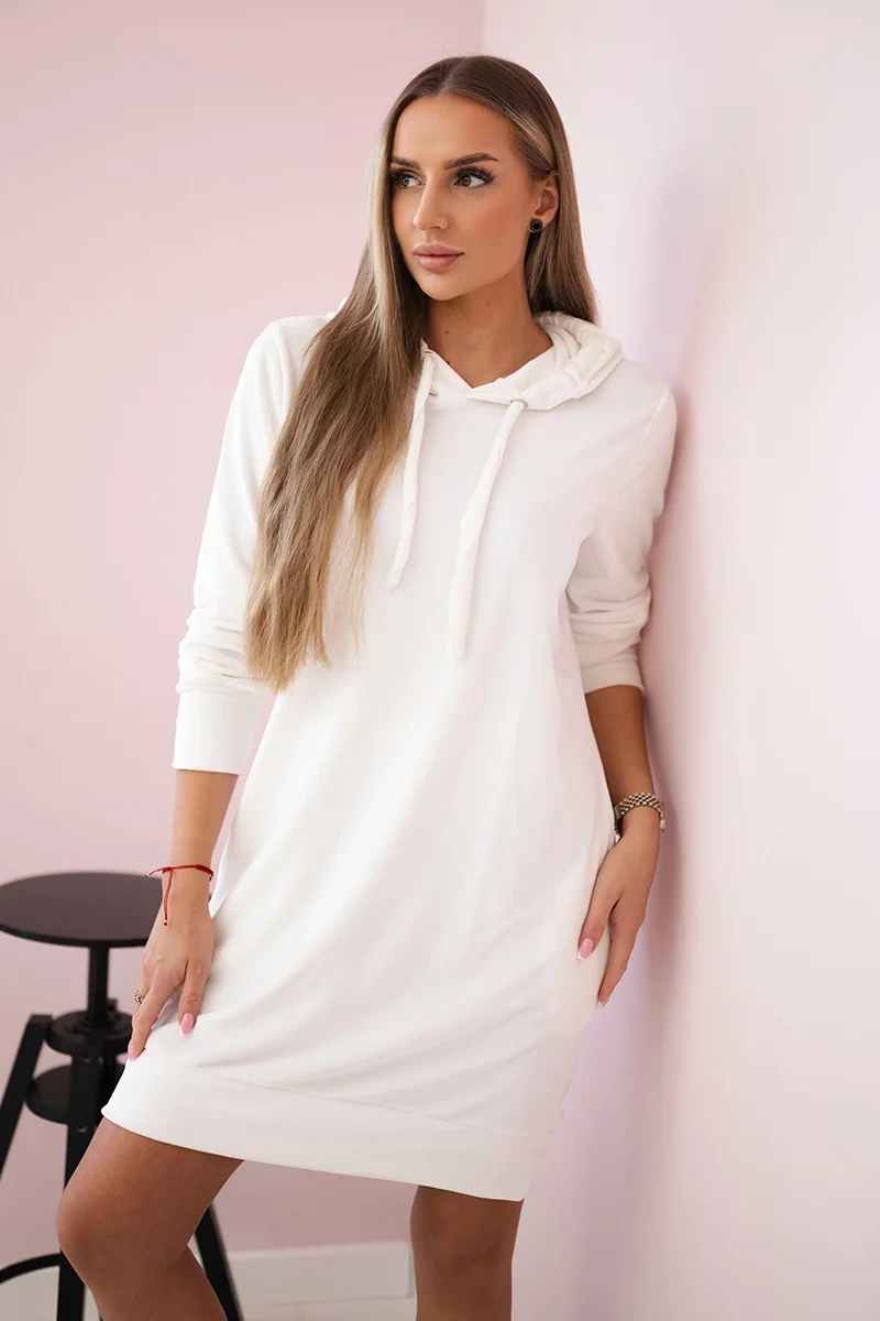 Velúrové šaty Sophie s kapucňou Farba: Tělová, Veľkosť: UNI