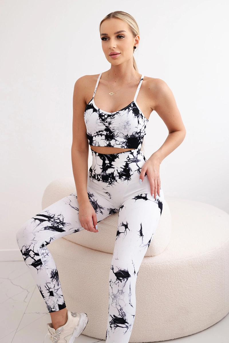 Dámsky fitness set Annabelle - top + legíny Farba: Ružová - svetlo, Veľkosť: S/M