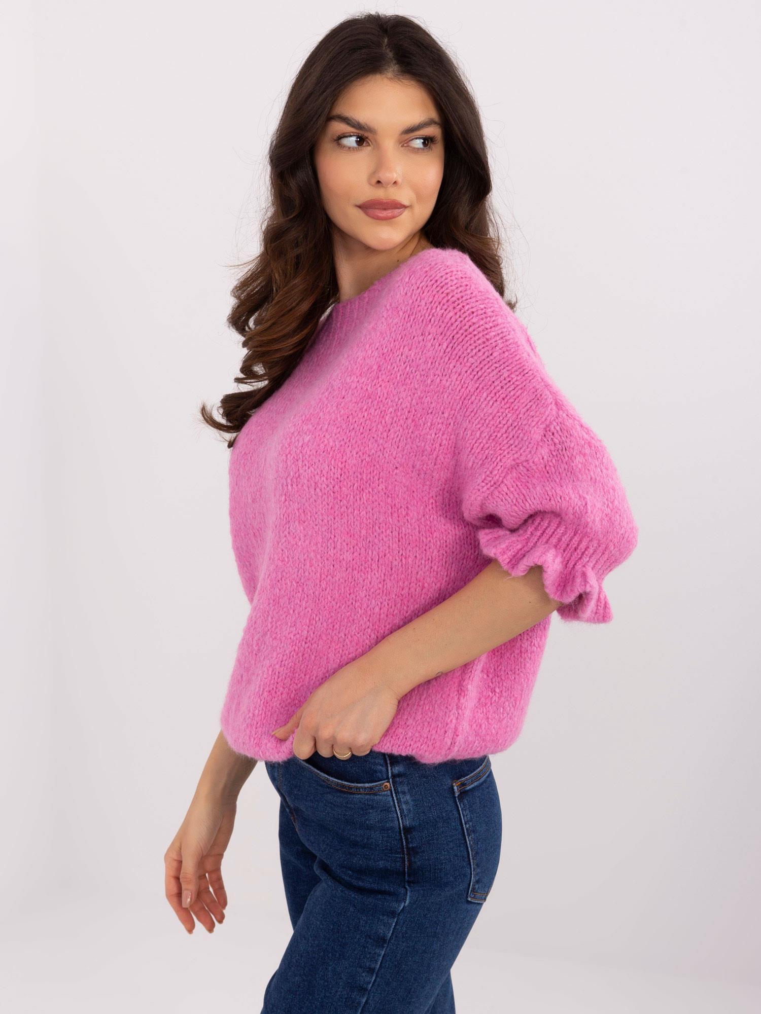 Svetr -MI-SW-2913.99 Farba: Ružová, Veľkosť: UNI