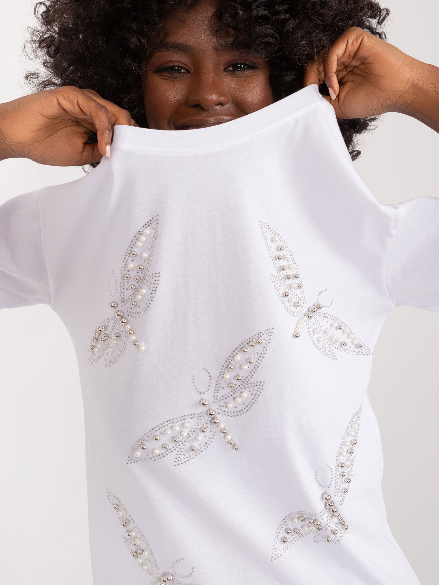 Tričko PM-TS-7674.49 MINT Farba: Biela, Veľkosť: S