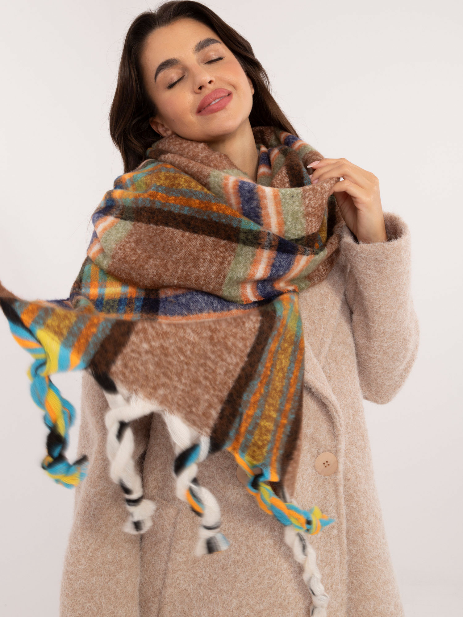 Szalik-AT-SZ-231501.03X-jasny fioletowy Farba: Béžová, Veľkosť: UNI