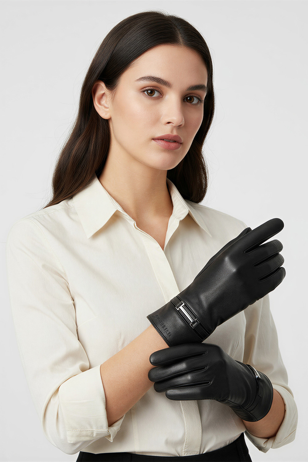 Dámske kožené rukavice Vivisence 7212 Farba: Čierna, Veľkosť: M