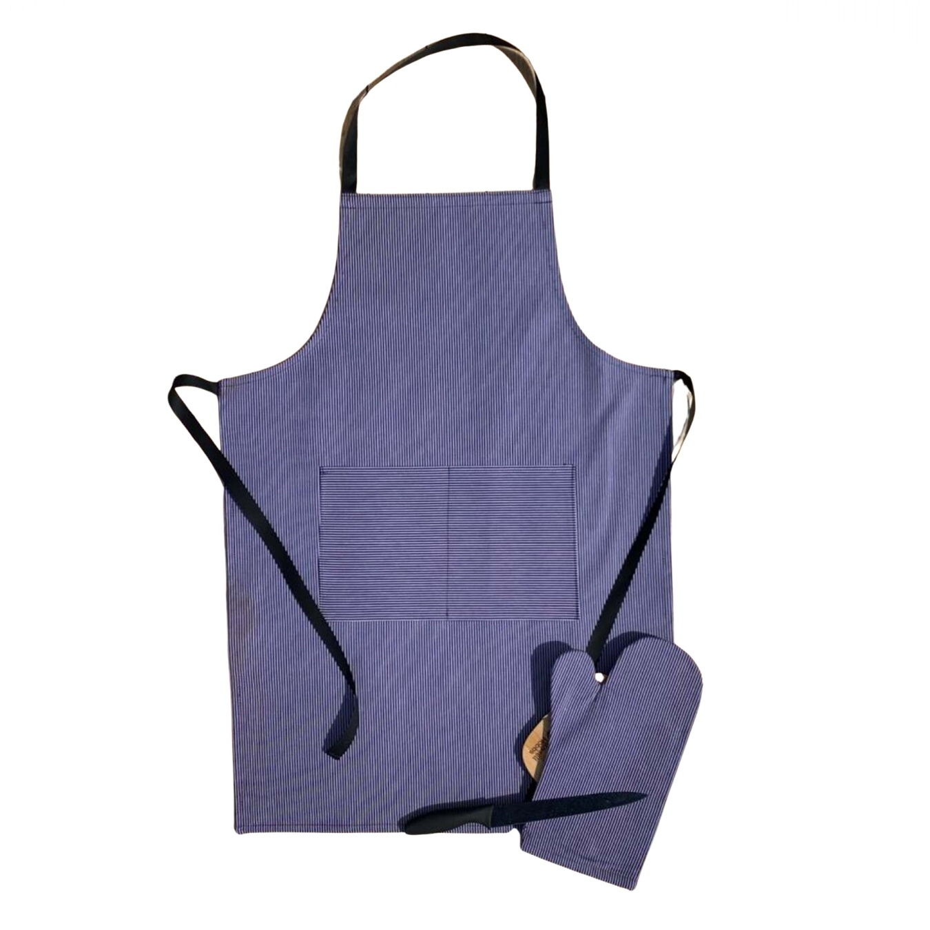 Kuchynský grilovací set - zástera a chňapka Denim