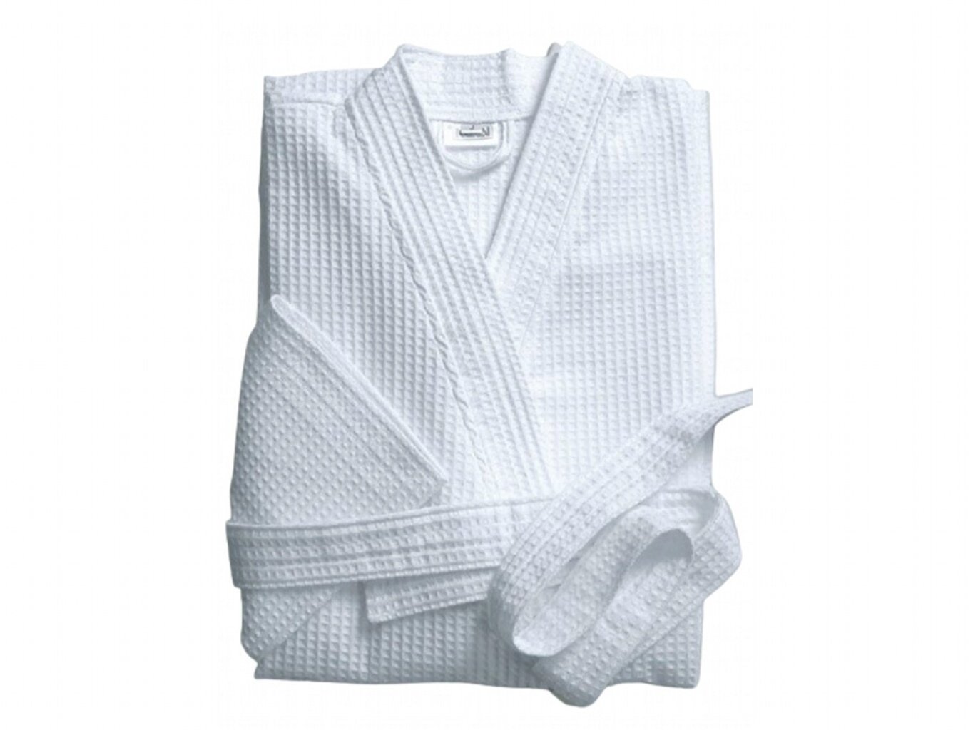 Vaflový župan JF biely veľkosť L