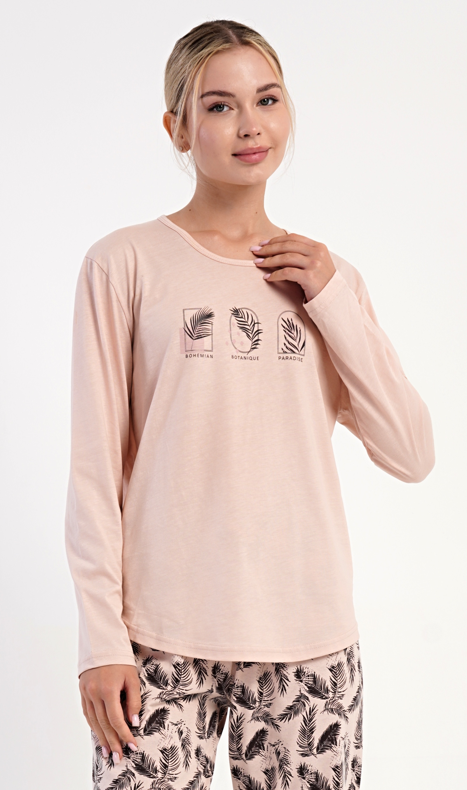 Dámske pyžamo dlhé Isabela Farba: Ružová - svetlo, Veľkosť: L