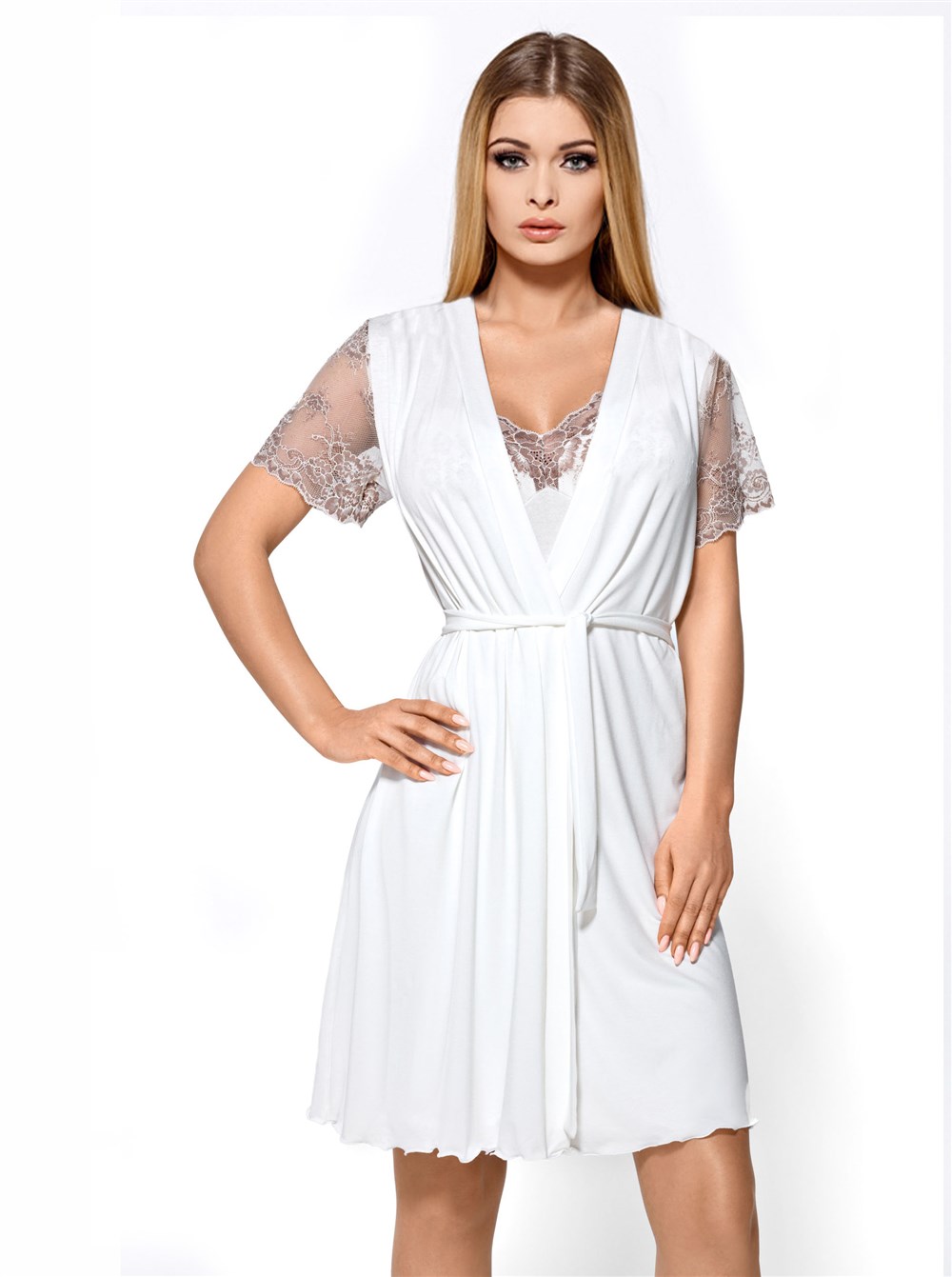 Župan Hamana Elsa ecru Farba: Tělová, Veľkosť: 2XL/3XL