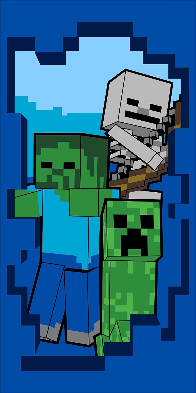 Osuška Minecraft Beware Varianta: Osuška Minecraft Beware 70x140 cm