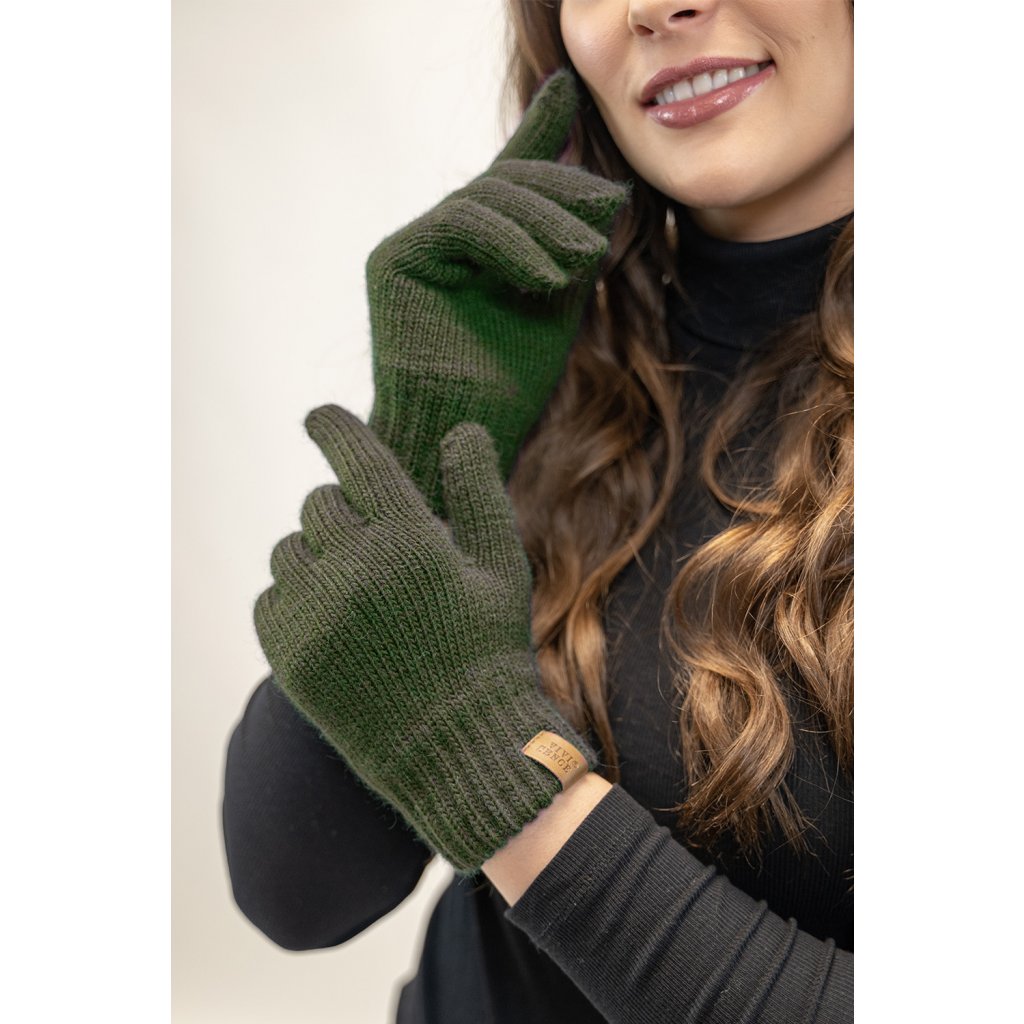 Rukavice Vivisence 7014R - výpredaj Farba: Zelená