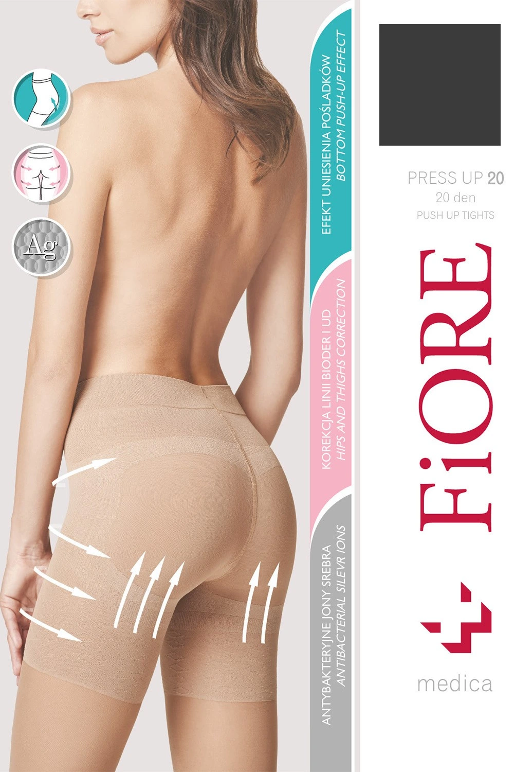 Pančuchy Fiore Press Up 20 deň M5203 - výpredaj Farba: Tělová