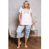 115343 3 damske pyzamo italian fashion glamour kr r sp 3 4 velikost 2xl barva ruzova