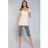 61423 15 damske pyzamo italian fashion felicita kr r sp 3 4 velikost s barva zluta