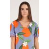 Dámska nočná košeľa s krátkym rukávom Pomaranče