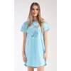Dámska nočná košeľa s krátkym rukávom Méďa s kvetinou