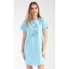 Dámska nočná košeľa s krátkym rukávom Méďa s kvetinou