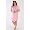 Dámska nočná košeľa s krátkym rukávom Motýľ
