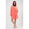 Dámsky župan krátky s kapucňou Grepfruit