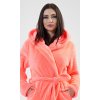 Dámsky župan krátky s kapucňou Grepfruit