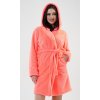 Dámsky župan krátky s kapucňou Grepfruit