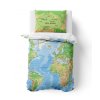 3D obliečky 140x200, 70x90cm Mapa sveta