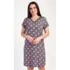 197720 1 damska nocni kosile s kratkym rukavem puntik barva hneda velikost xl