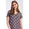 Dámska nočná košeľa s krátkym rukávom Bodky