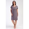 Dámska nočná košeľa s krátkym rukávom Bodky