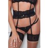 178808 3 podvazkovy pas obsessive nutris garter belt velikost m l barva cerna