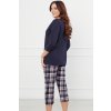152600 7 damske pyzamo italian fashion dona r 3 4 sp 3 4 velikost xl barva modra tmave