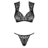 178148 obsessive elisetta 2 pcs set podprsenka tanga velikost s m barva cerna