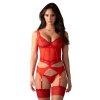 220796 obsessive cupide desir corset korzet tanga velikost l xl barva cervena