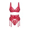 220223 4 obsessive cupide desir 3 pcs set podprsenka tanga podvazkovy pas velikost s m barva cervena
