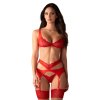 220223 obsessive cupide desir 3 pcs set podprsenka tanga podvazkovy pas velikost s m barva cervena
