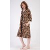 157184 5 damske domaci saty s trictvrtecnim rukavem leopard
