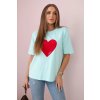 158759 34 bavlnene triko wanda s potiskem srdce velikost uni barva modra