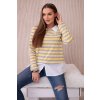 159668 21 pruhovana bavlnena halenka kitty s limeckem velikost uni barva zluta