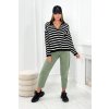 159881 17 damsky pruhovany svetr oversize