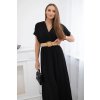 184337 4 dlouhe saty ophes s ozdobnym paskem velikost uni barva cerna