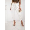 230178 16 kalhoty summer punto se zapinanim na nohavicich velikost uni barva smetanova