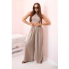 222674 64 siroke damske kalhoty holy s elastickym pasem velikost uni barva bila