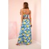162716 2 damske maxi saty s raminky s potiskem