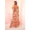 223418 2 damske maxi saty nancy s raminky s potiskem velikost uni barva cervena