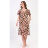 163631 2 damske domaci saty s kratkym rukavem leopard