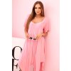 184832 13 damske viskozove saty 3184 s kratkym rukavem velikost uni barva ruzova svetle