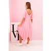 184832 14 damske viskozove saty 3184 s kratkym rukavem velikost uni barva ruzova svetle