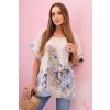 167726 damska halenka s priveskem art10739 1 s motyly a kvetinami velikost uni barva bezova
