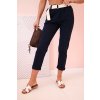 168032 11 damske viskozove kalhoty art3922 s paskem a ohrnutymi nohavicemi vyprodej