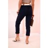 168032 12 damske viskozove kalhoty art3922 s paskem a ohrnutymi nohavicemi vyprodej